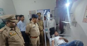 पुलिस टीम बदमाशों में मुठभेड़ एक बदमाश हुआ घायल