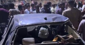 प्रतापगढ़ हाईवे पर बेकाबू कार का कहर: 100 की रफ्तार से छह लोगों को रौंदा, तीन की मौत – CCTV फुटेज ने खोला हादसे का मंजर